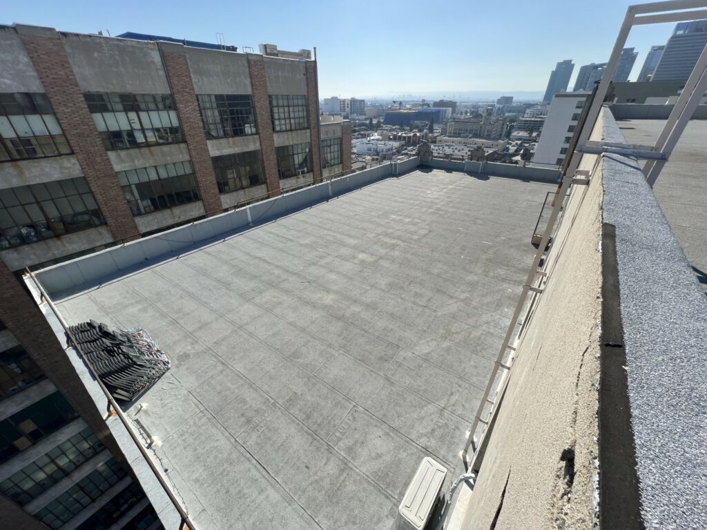 Aerial view of the Heidi Duckler Dance rooftop space